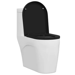 Schwarzer Toilettensitz Polypropylen 48x36,5 cm