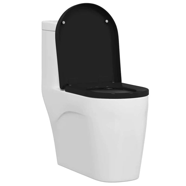 Schwarzer Toilettensitz Polypropylen 48x36,5 cm