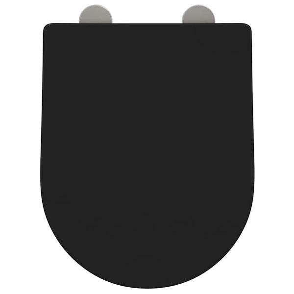 Schwarzer Toilettensitz Polypropylen 48x36,5 cm