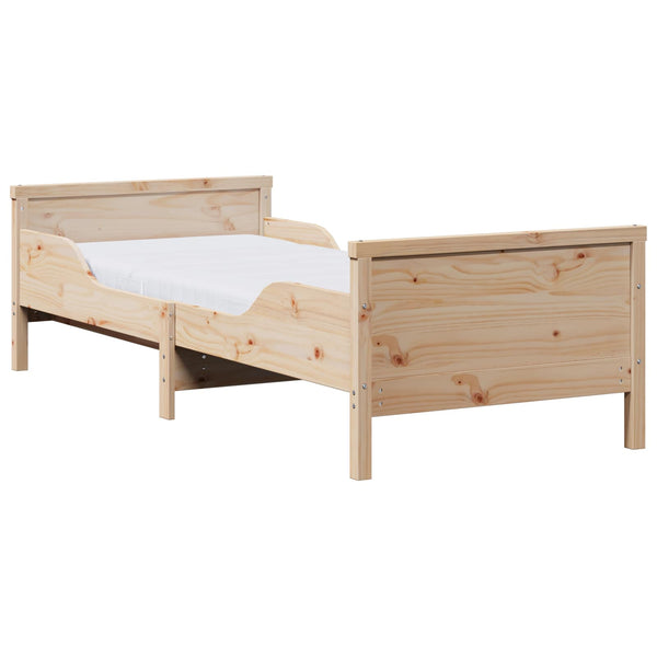 Bettrahmen mit Matratze Braun 80x200 cm Kiefernholz