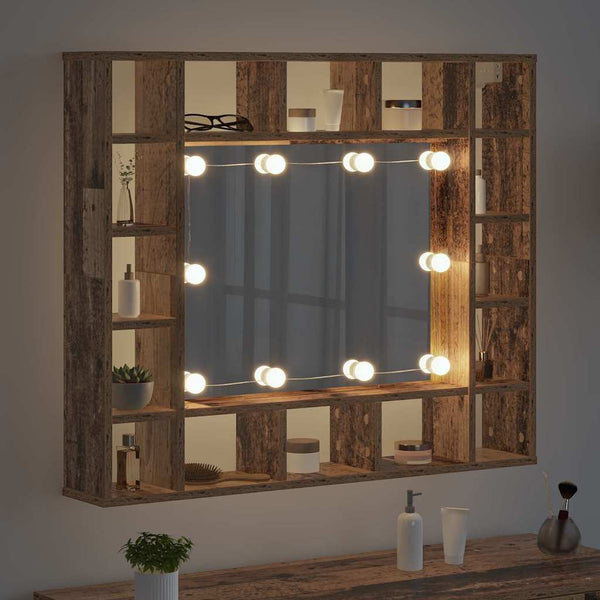 Spiegelschrank Altholz 91 cm