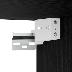 Spiegelschrank mit Regal Eichen-Optik Schwarz