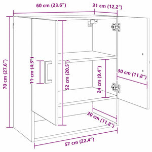 Wandschrank Artisan Eiche 60x31x70cm