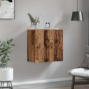 Wandmontierter Altholz-Wandschrank 60cm