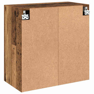 Wandmontierter Altholz-Wandschrank 60cm