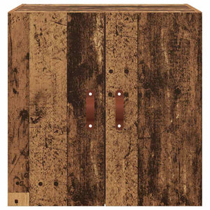 Wandmontierter Altholz-Wandschrank 60cm
