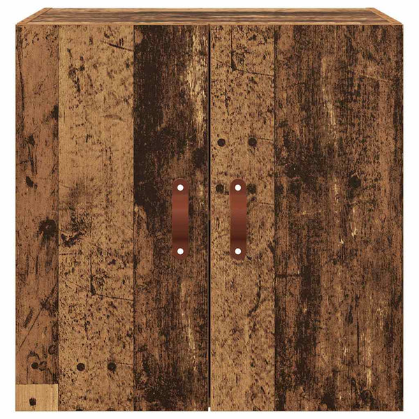 Wandmontierter Altholz-Wandschrank 60cm