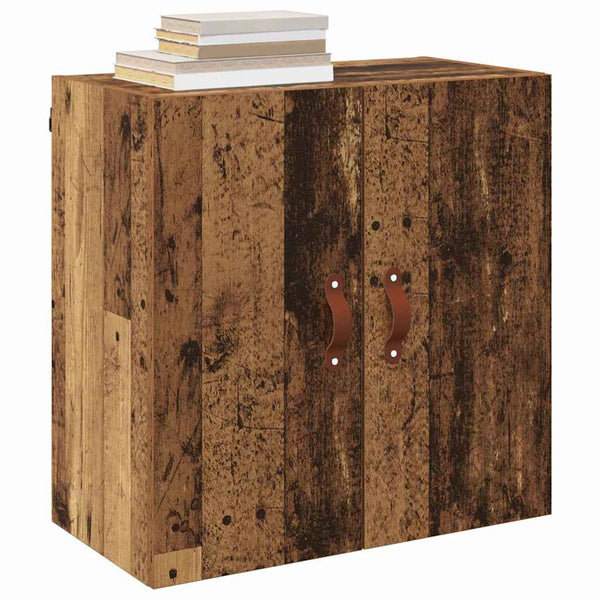 Wandmontierter Altholz-Wandschrank 60cm