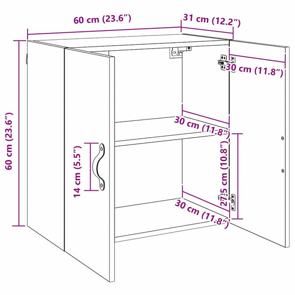 Wandschrank Artisan Eiche 60x60 cm