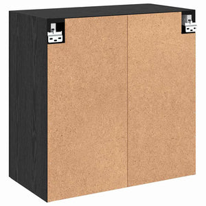 Wandschrank Schwarz Eiche 60x31x60cm