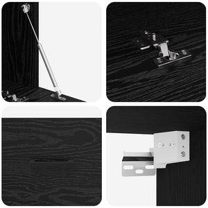 Wandschrank Schwarz Eichenoptik 60x36,5x35cm