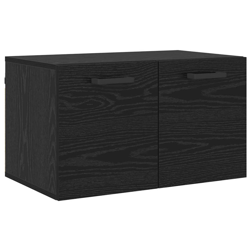 Wandschrank Schwarz Eichenoptik 60x36,5x35cm