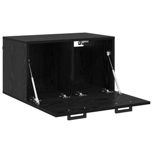 Wandschrank Schwarz Eichenoptik 60x36,5x35cm