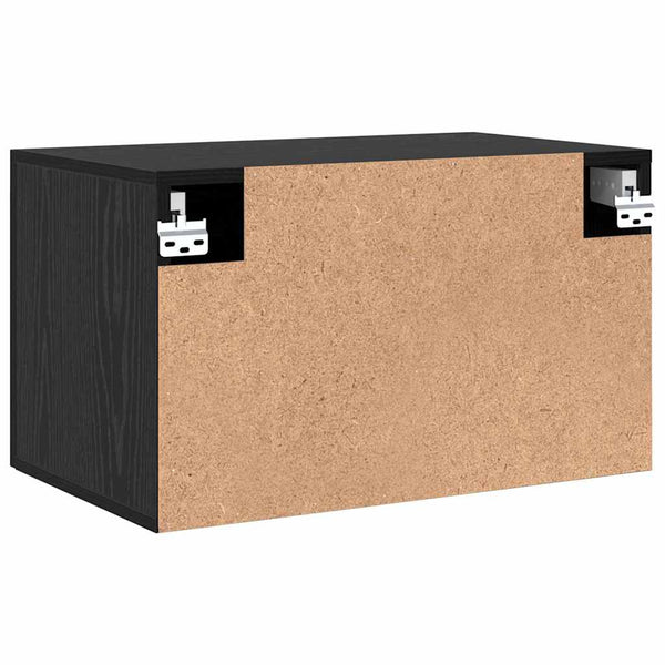 Wandschrank Schwarz Eichenoptik 60x36,5x35cm