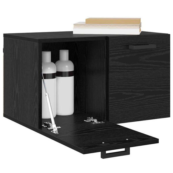Wandschrank Schwarz Eichenoptik 60x36,5x35cm
