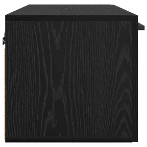 Wandschrank Schwarz Eichenoptik 60x36,5x35cm