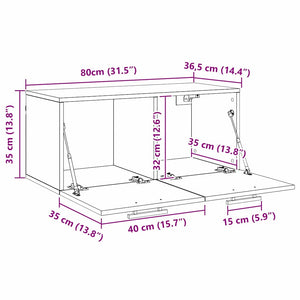 Wandschrank Artisan Eiche 80 cm