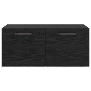 Wandschrank Schwarz Eichen-Optik 80x36.5x35cm