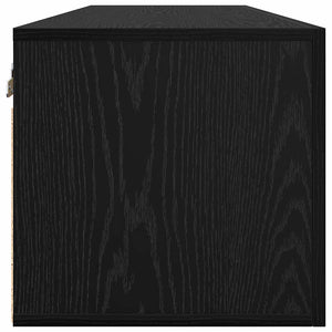 Wandschrank Schwarz Eichen-Optik 80x36.5x35cm