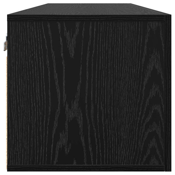 Wandschrank Schwarz Eichen-Optik 100 cm