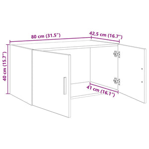 Wandschrank Altholz 80 cm