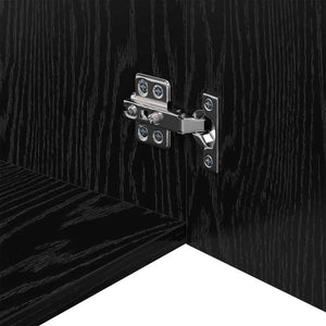 Wandschrank Schwarz Eiche 80x42,5x40 cm