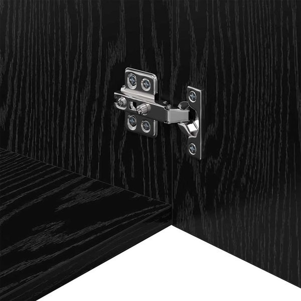 Wandschrank Schwarz Eiche 80x42,5x40 cm