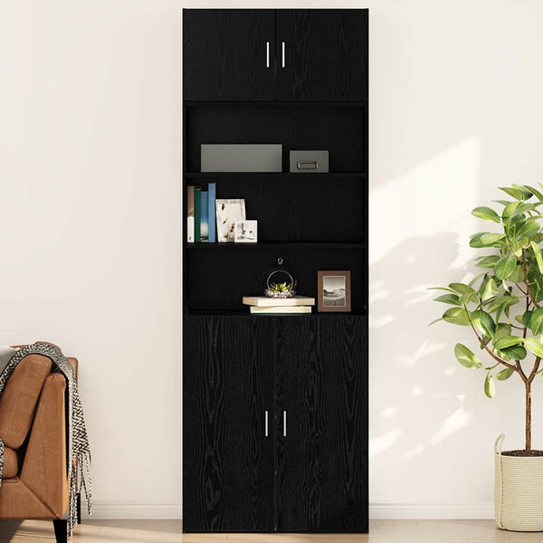 Wandschrank Schwarz Eiche 80x42,5x40 cm