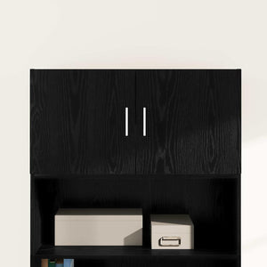 Wandschrank Schwarz Eiche 80x42,5x40 cm