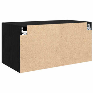 Wandschrank Schwarz Eiche 80x42,5x40 cm