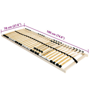 Lattenrost 70x190 cm Buche Massivholz Braun