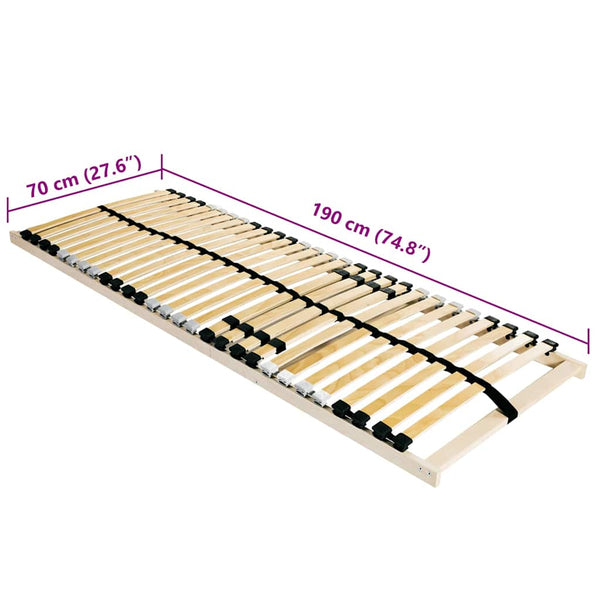 Lattenrost 70x190 cm Buche Massivholz Braun