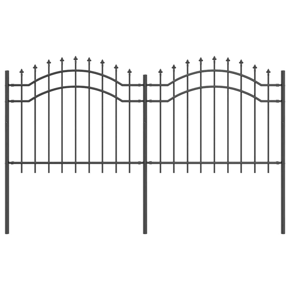 vidaXL Clôture de jardin Woerden Gris 240 x 140 cm Acier poudré