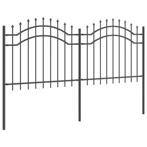 Gartenzaun Woerden Grau 240x140 cm Stahl