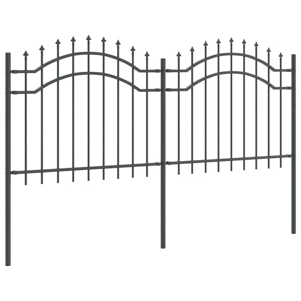 Gartenzaun Woerden Grau 240x140 cm Stahl