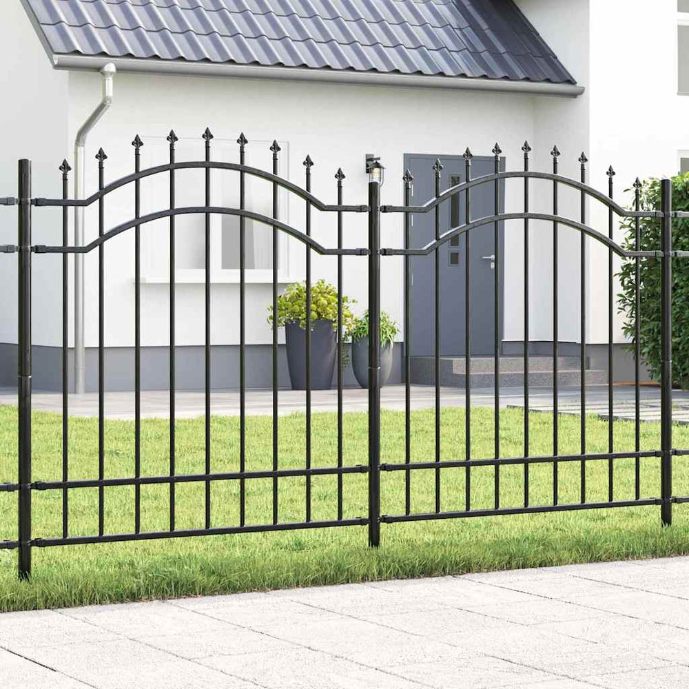 Gartenzaun Grau Stahl 240x165cm