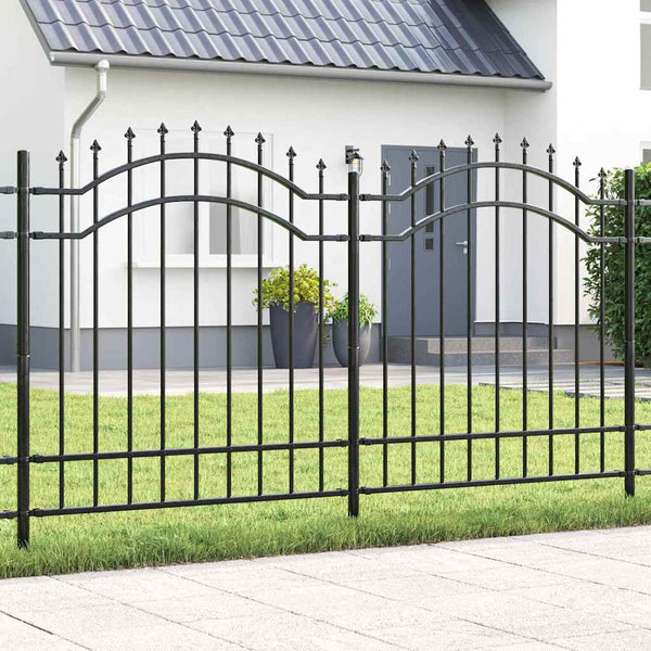 Gartenzaun Grau Stahl 240x165cm