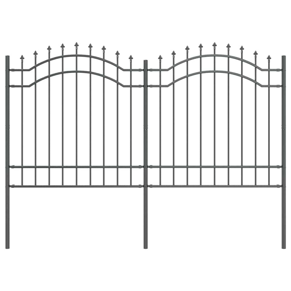 Gartenzaun Grau Stahl 240x165cm