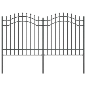 Gartenzaun Grau Stahl 240x165cm