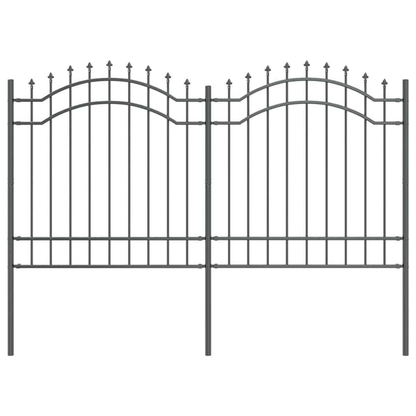 Gartenzaun Grau Stahl 240x165cm