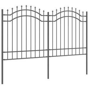 Gartenzaun Grau Stahl 240x165cm
