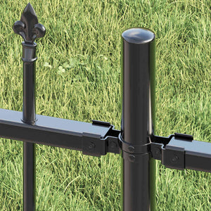 Gartenzaun Woerden Grau 240x190 cm Stahl