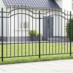 Gartenzaun Woerden Grau 240x190 cm Stahl
