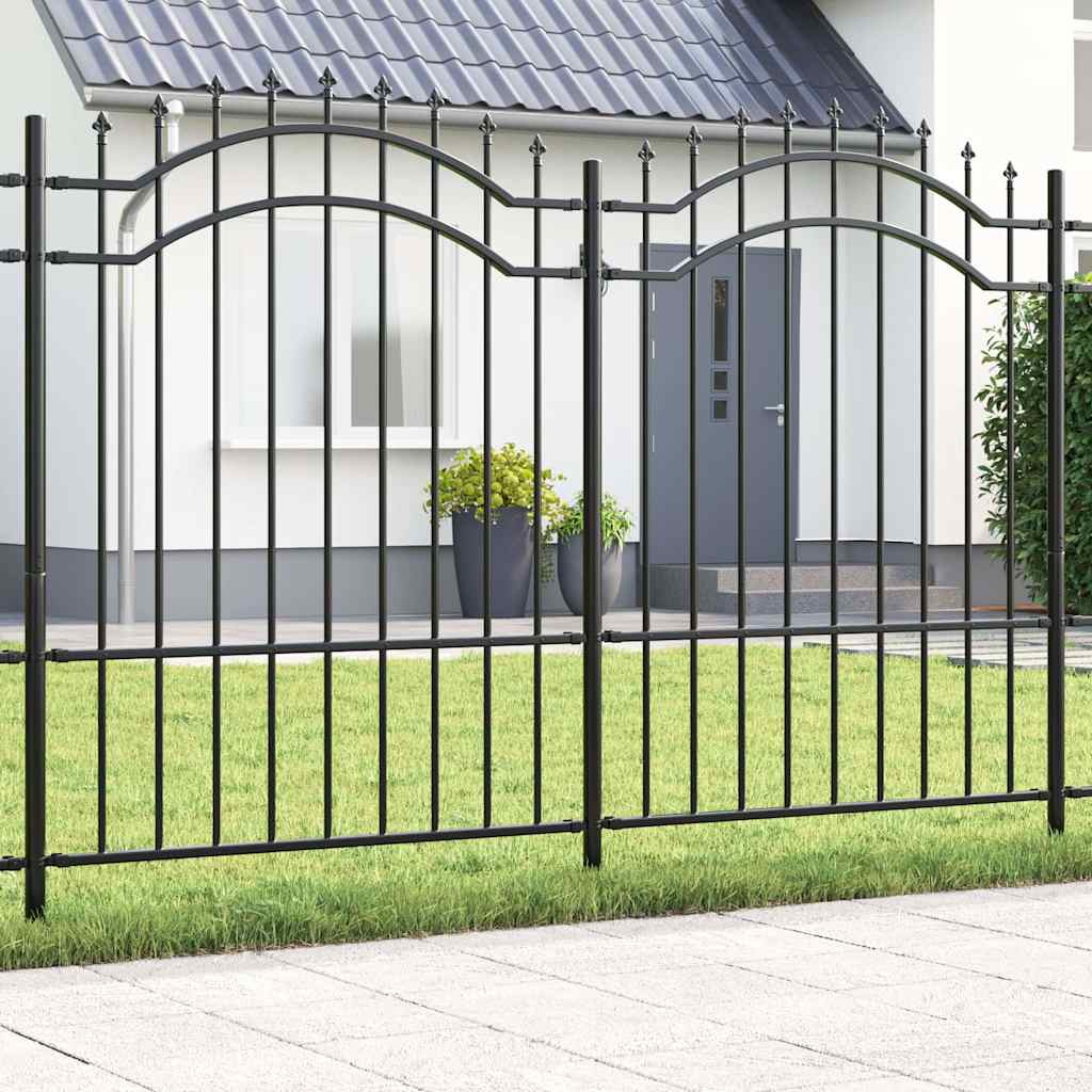 Gartenzaun Woerden Grau 240x190 cm Stahl