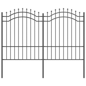 Gartenzaun Woerden Grau 240x190 cm Stahl