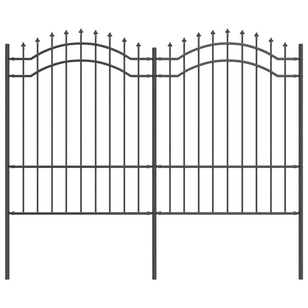 Gartenzaun Woerden Grau 240x190 cm Stahl