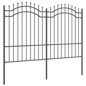 Gartenzaun Woerden Grau 240x190 cm Stahl