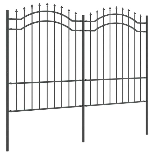 Gartenzaun Woerden Grau 240x190 cm Stahl