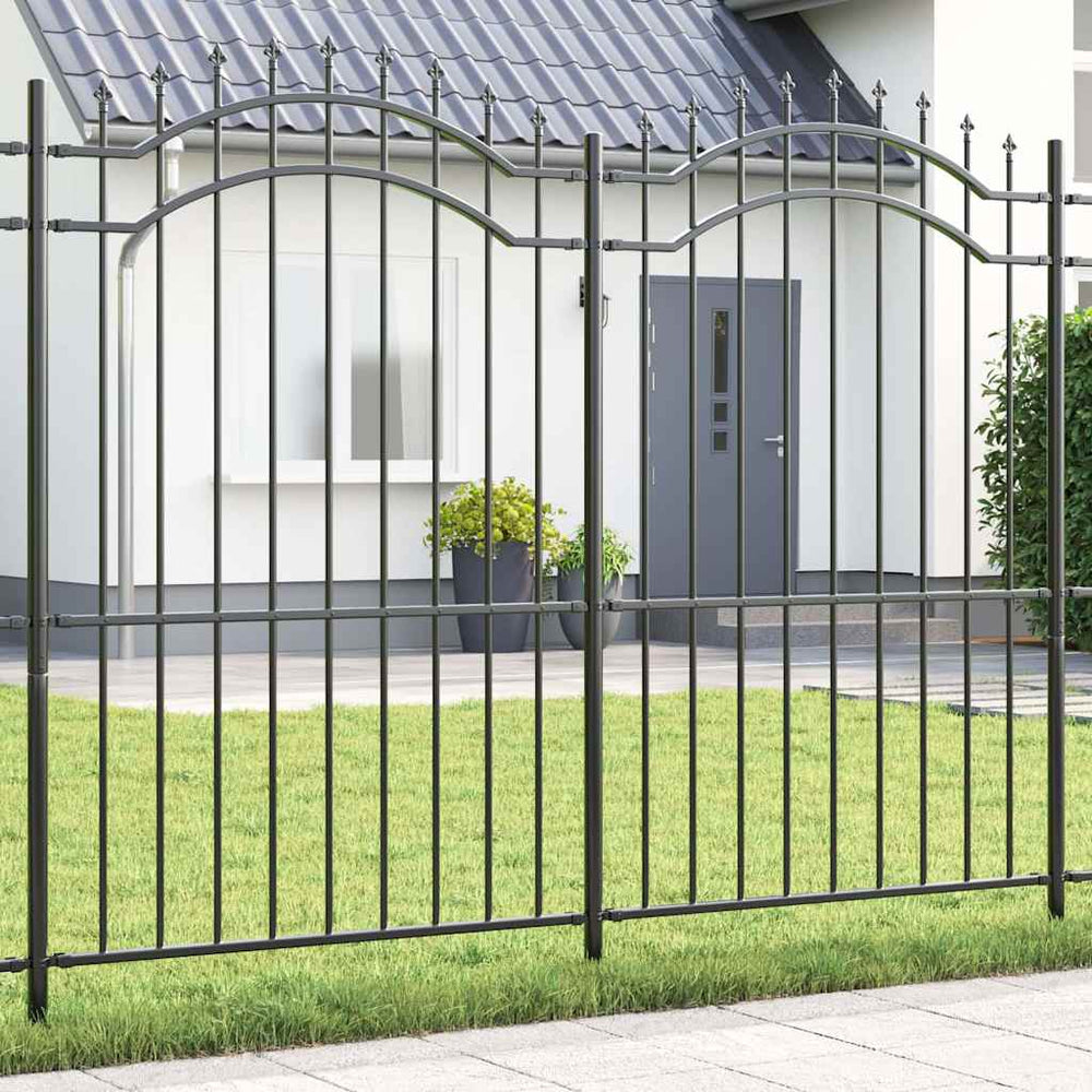 Grauer Stahl Gartenzaun 240x215cm