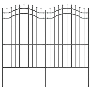 Grauer Stahl Gartenzaun 240x215cm